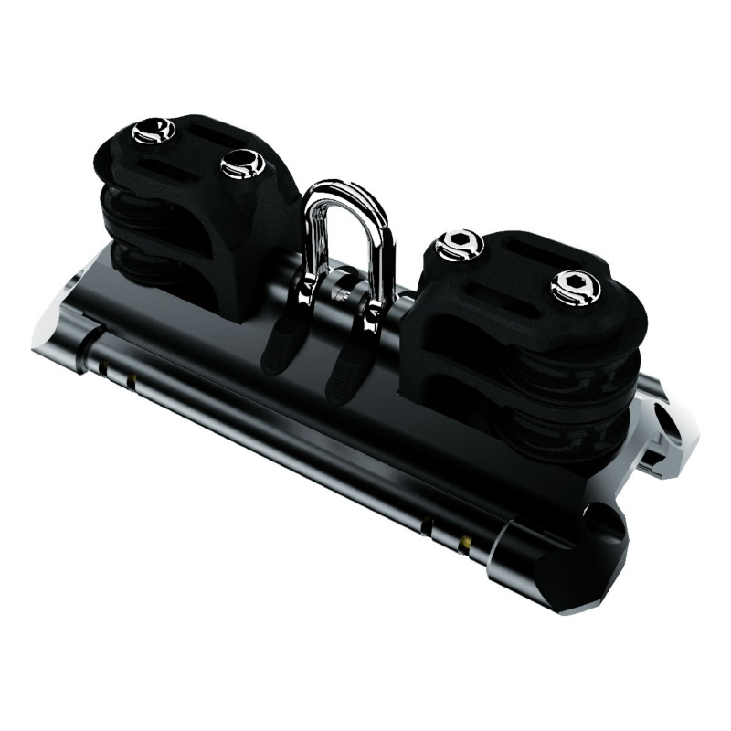 [421074-BLA] Lewmar NTR Torlon ball car with shackle double control line sheaves size 2 (421074)
