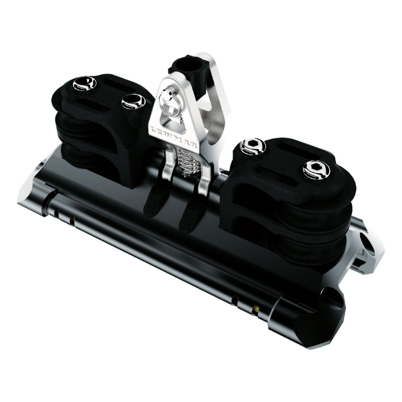 [421078-BLA] Lewmar NTR Torlon ball car with upstand double control line sheave size 2 high load (421078)