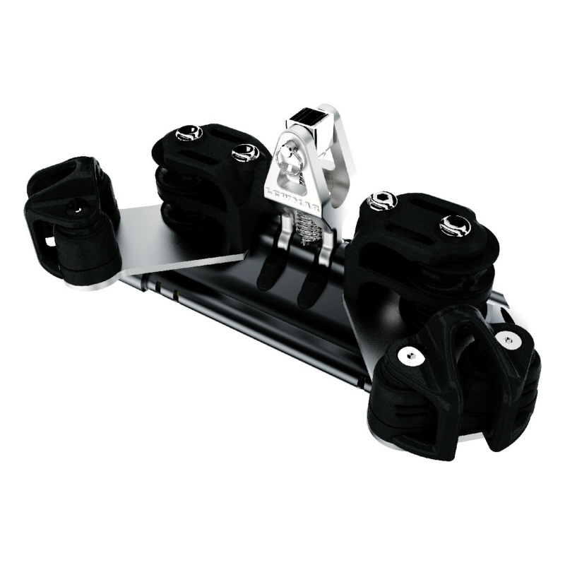 [421087-BLA] LEWMAR NTR TB CAR W/UPSTAND DOUBLE CL SHEAVES & CAM SIZE 2 (421087)