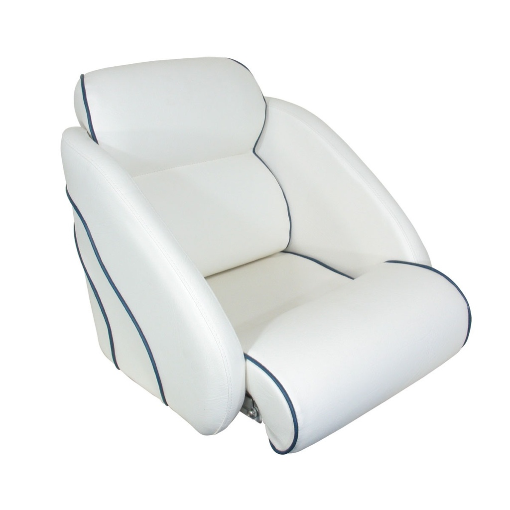 [181224-BLA] BLA PILOT SEAT WHITE VINYL WITH NAVY TRIM (181224)