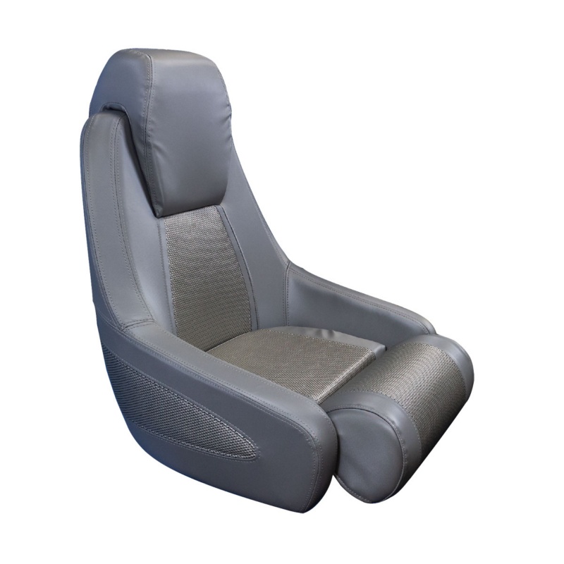 [181258-BLA] BLA JEA HIGH BACKED HELM SEAT PEWTER WITH SILVER TRIM VINYL (181258)