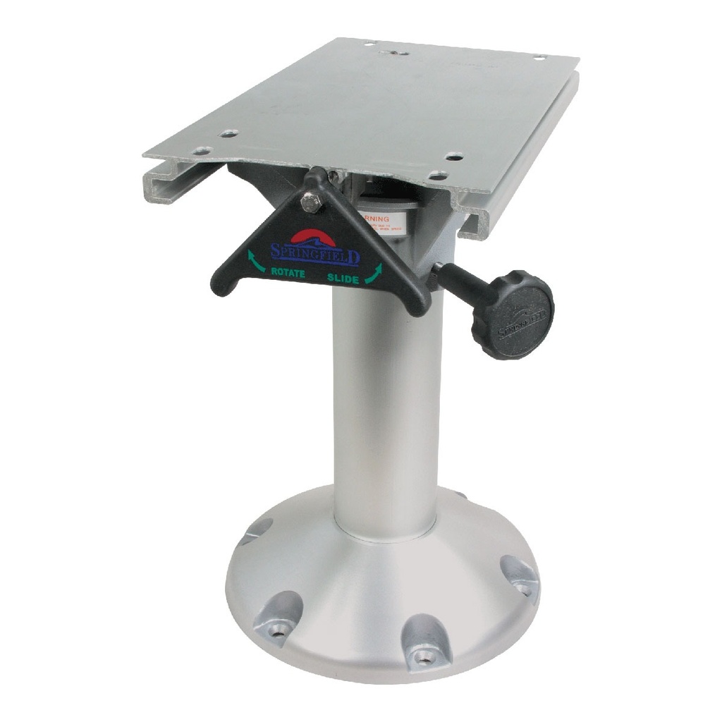 [183030-BLA] SPRINGFIELD SEAT PEDESTAL UNI SWIVEL SLIDE FIXED 315MM (183030)