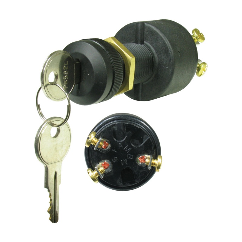[SMP39200-BLA] SIERRA IGNITION SWITCH POLY 3POS LONG 12VDC (SMP39200)