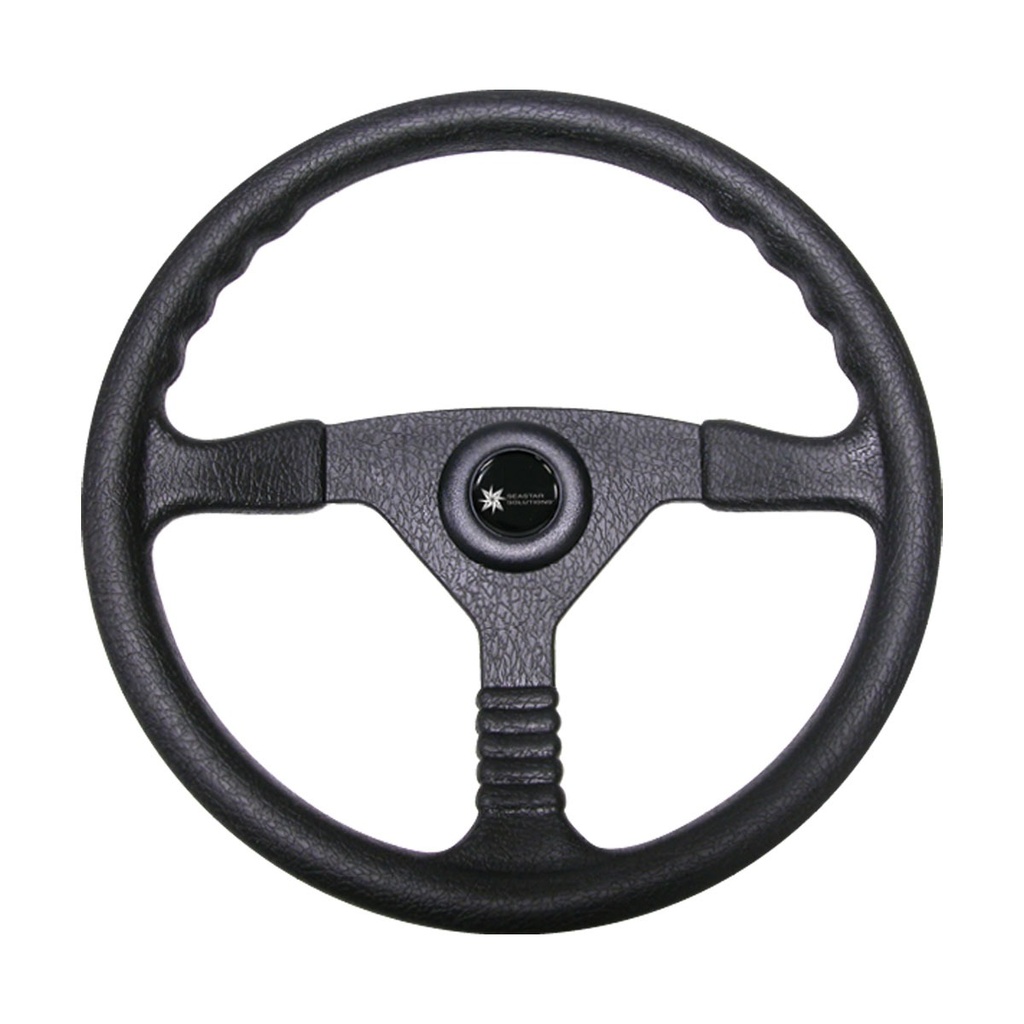 [271030-BLA] LUISI CHAMPION STEERING WHEEL PVC 3 SPOKE 340MM BLACK W/MED (271030)