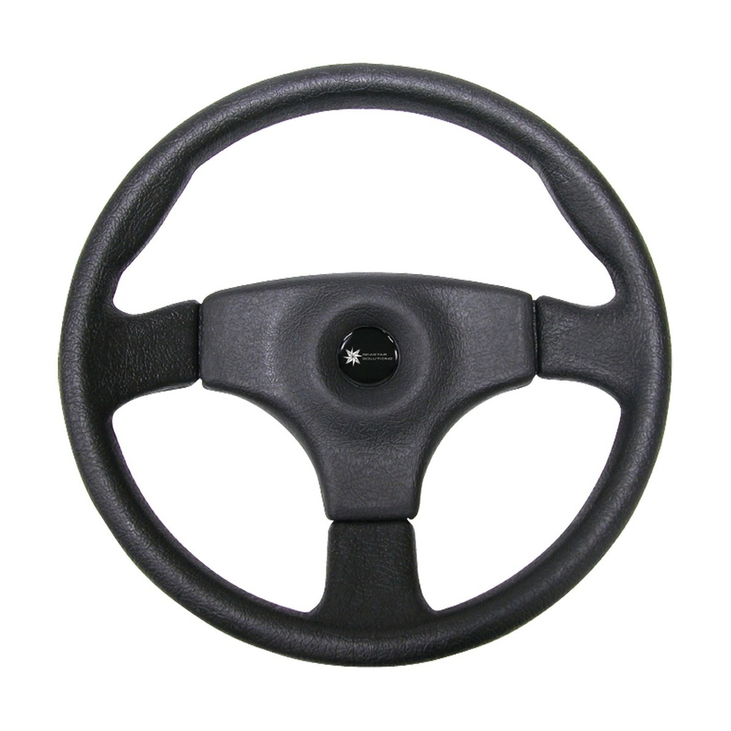 [271050-BLA] LUISI STEALTH STEERING WHEEL PVC 3 SPOKE 350MM BLK W/MED (271050)