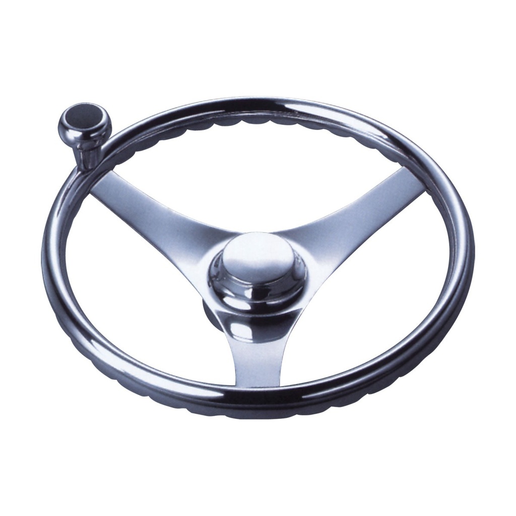 [271266-BLA] BLA STEERING WHEEL WITH KNOB STAINLESS STEEL 3 SPOKE 340MM (271266)