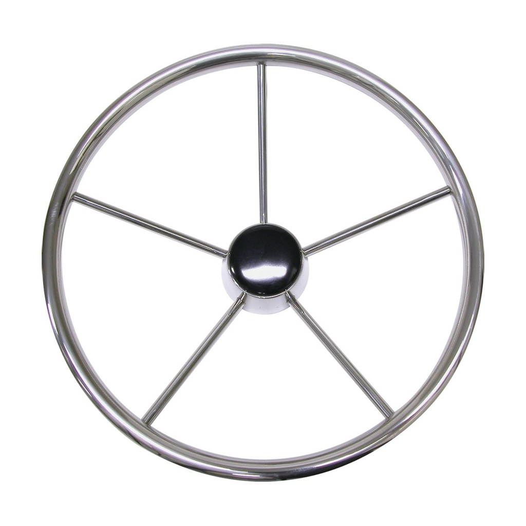 [271282-BLA] MARINE TOWN STEERING WHEEL STAINLESS STEEL 5 SPOKE 457MM (271282)