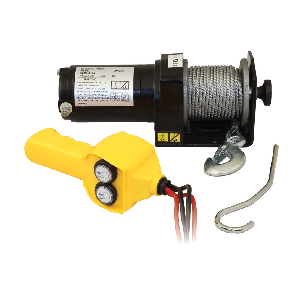 [211210-BLA] BLA TRAILER WINCH ELECTRIC 2000LB POWER IN/OUT (211210)