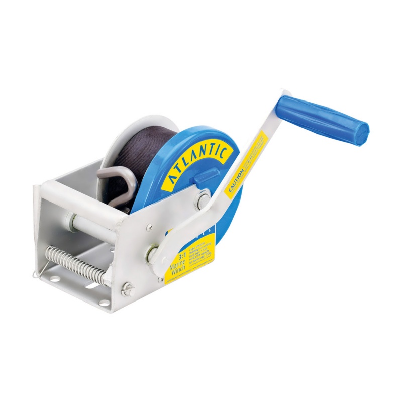 [211909-BLA] ATLANTIC 3:1 TRAILER WINCH 4MM ROPE (211909)