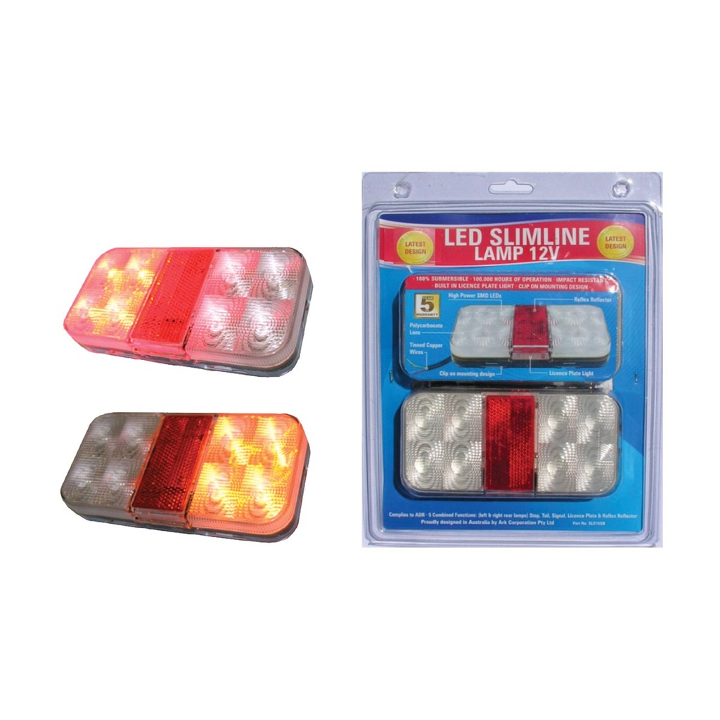 [214024-BLA] ARK TRAILER LIGHT LED SLIM COMBO W/PROOF PR (214024)