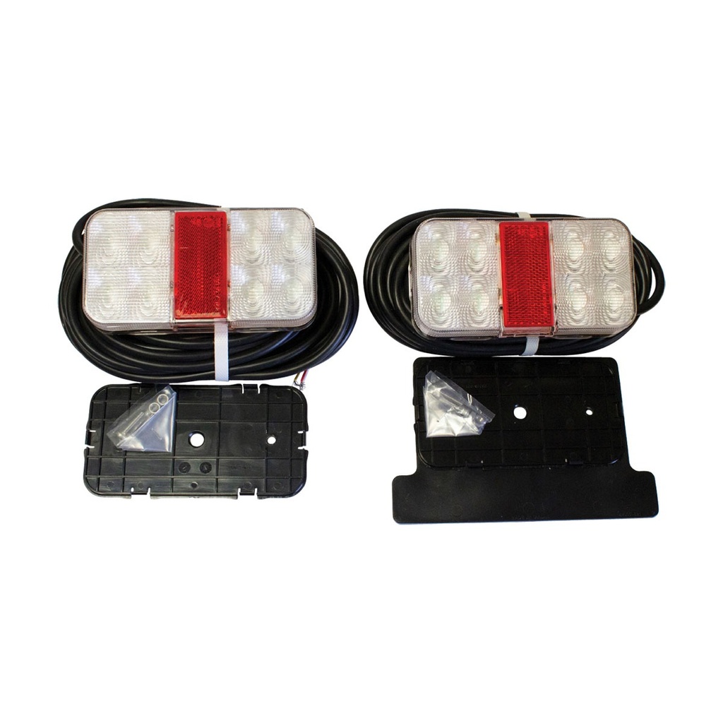 [214028-BLA] ARK TRAILER LIGHT LED RECTANGLE INC 9M CABLE (214028)