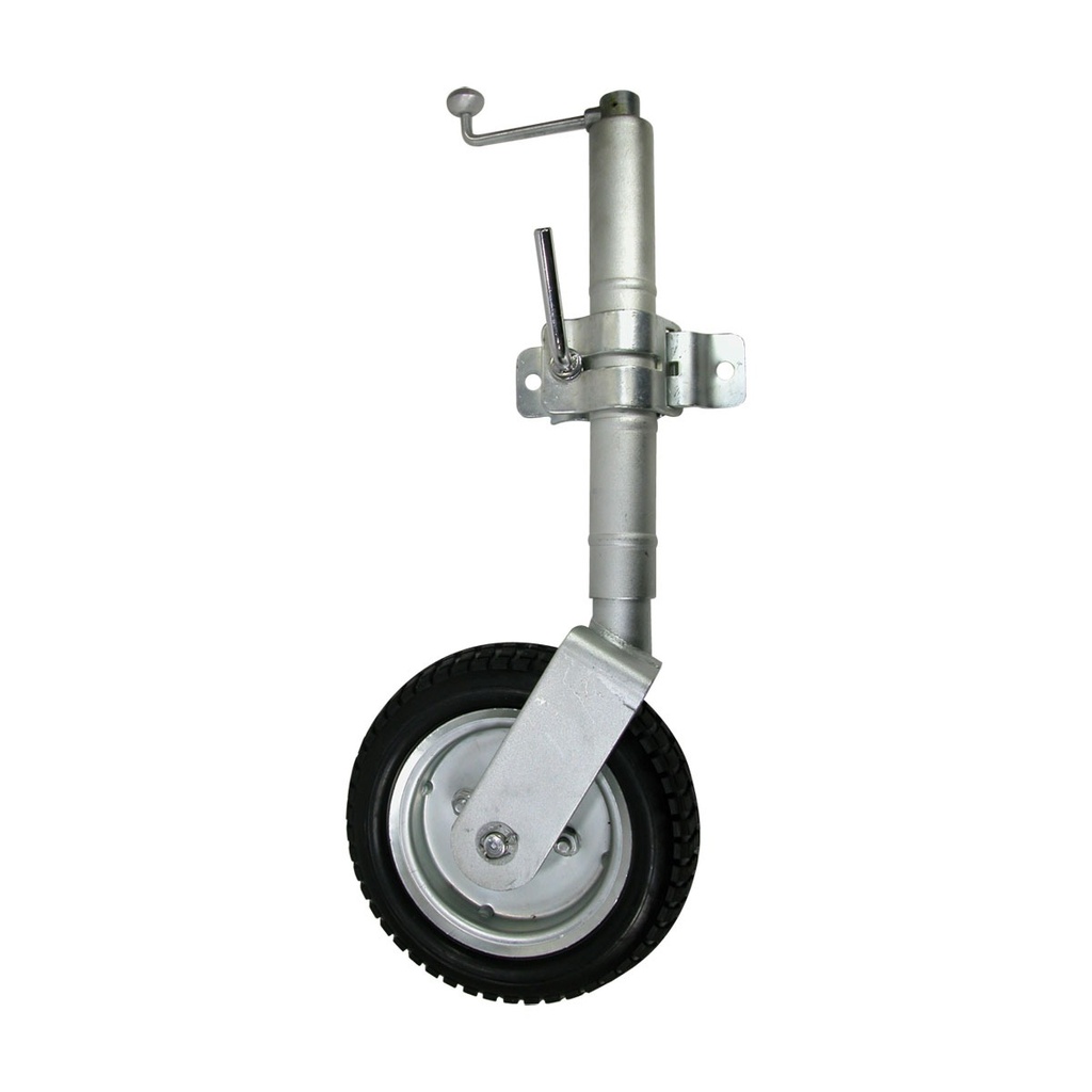 [215189-BLA] ARK TRAILER JOCKEY WHEEL CLAMP ON 250MM SOLID WHEEL (215189)