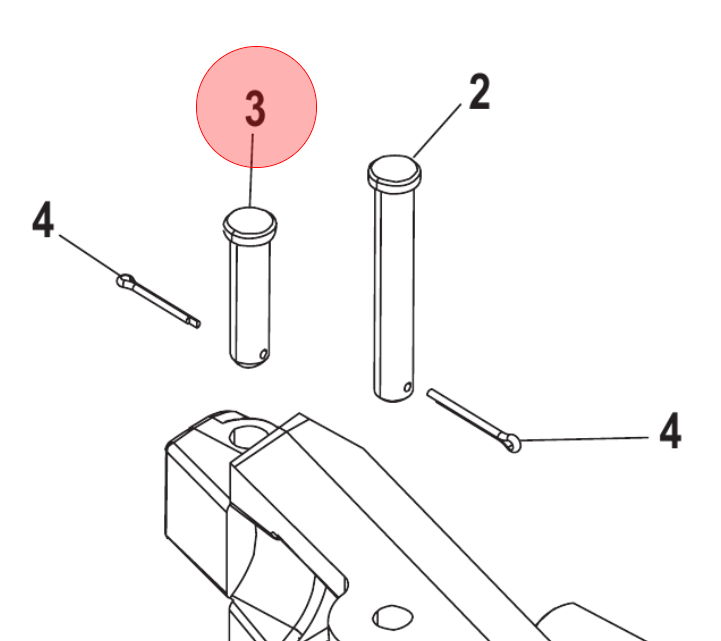 [17 16419] MerCruiser Steering Actuator Clevis Pin Short (16419)
