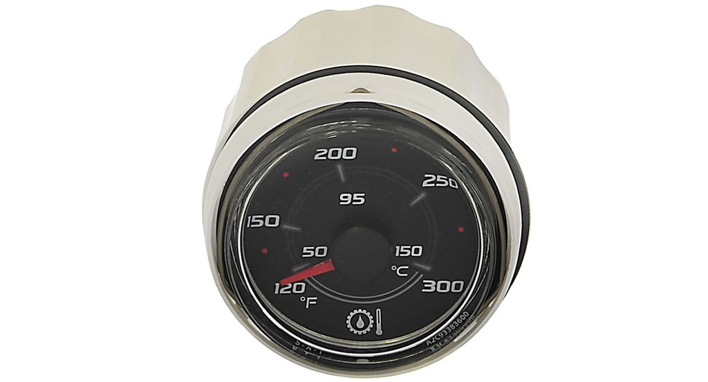 [79 8M6002607] TRANSMISSION OIL TEMPERATURE GAUGE 52MM BLACK FACE GLASS LENS (8M6002607)