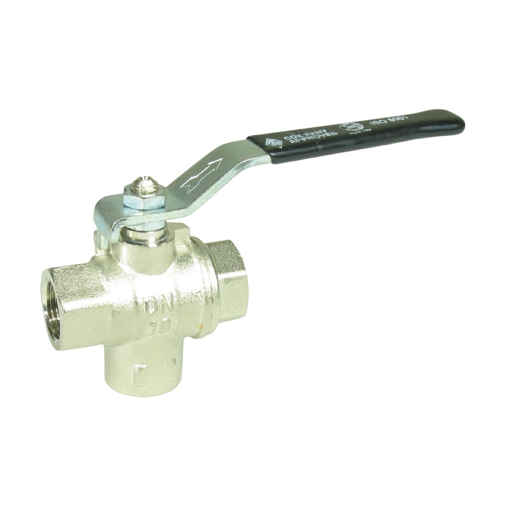 [137074-BLA] BLA CHROME PLATED BRASS 3 WAY BALL VALVE 1/2" BSP (137074)