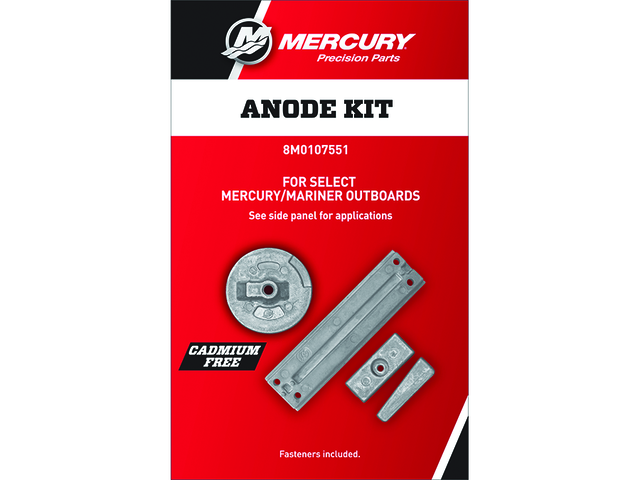 [97 8M0107551] MERCURY ANODE KIT L4 VERADO, 135-250 OPTIMAX (8M0107551)