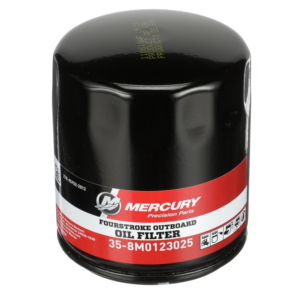 [35 8M0123025] MERCURY OUTBOARD OIL FILTER V6 V8 (8M0123025)