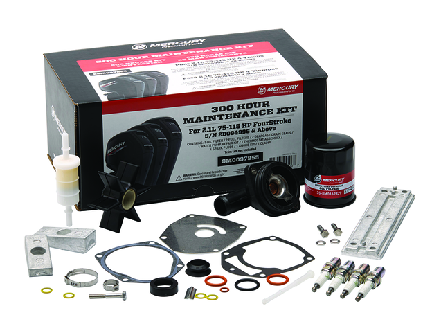 [8M0097855] MERCURY FOURSTROKE 75-115HP 2.1L 300-HOUR MAINTENANCE KIT (8M0097855)