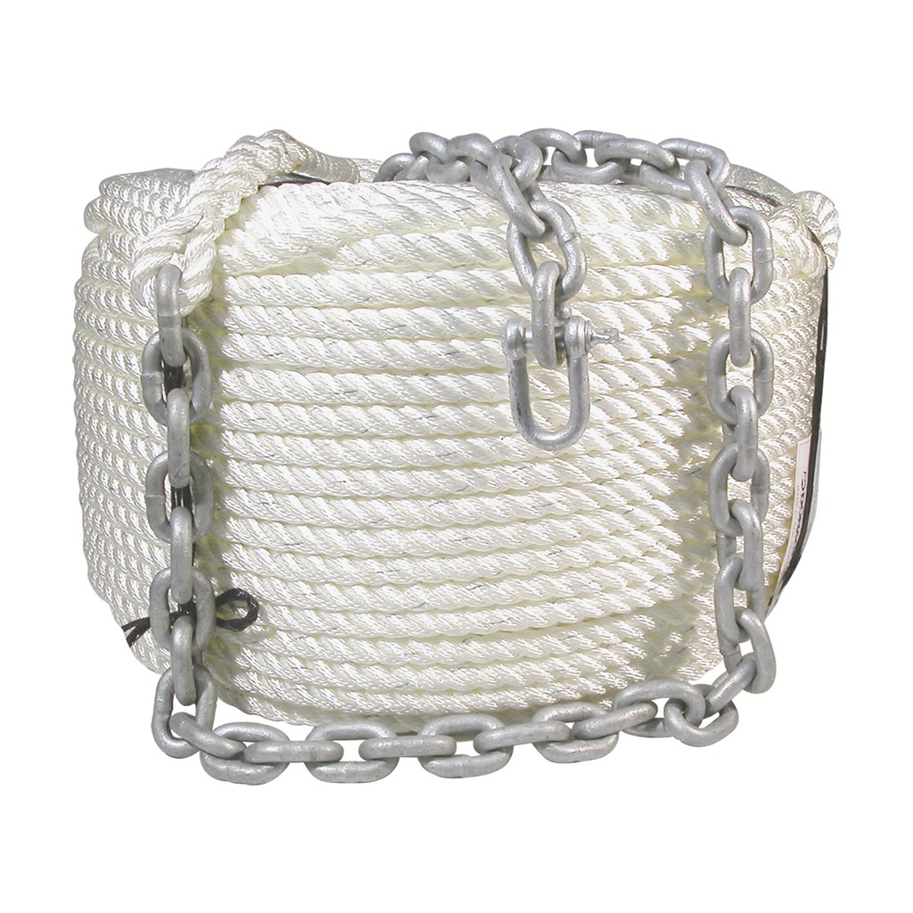 [145996-BLA] BLA NYLON ANCHOR ROPE/CHAIN 125MX16MM ROPE 10MX10MM CHAIN (145996)