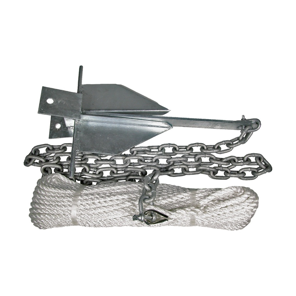 BLA SAND ANCHOR KIT 8LB ANCHOR 30MX8MM ROPE 2MX8MM CHAIN (146017)