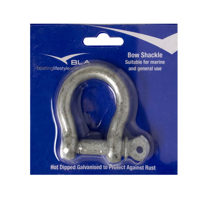 [143058P-BLA] BLA GALVANISED BOW SHACKLE 10MM PACKAGED (143058P)
