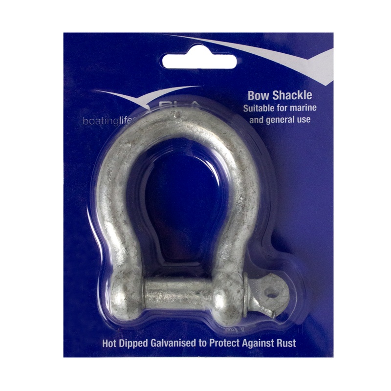 [143060P-BLA] BLA GALVANISED BOW SHACKLE 13MM PACLAGED (143060P)