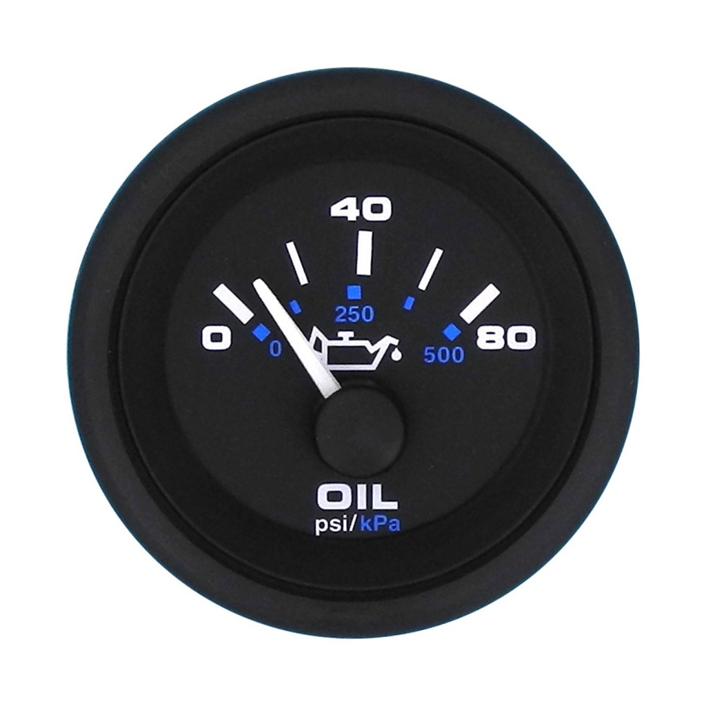 [112252-BLA] VEETHREE PREMIER PRO GAUGE OIL PRESSURE 0-80PSI (112252)