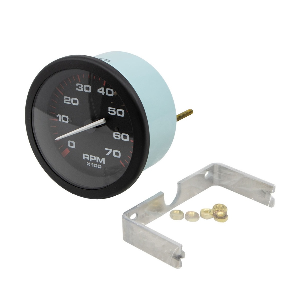 [112278-BLA] VEETHREE AMEGA GAUGE TACHOMETER 7000RPM PETROL (112278)