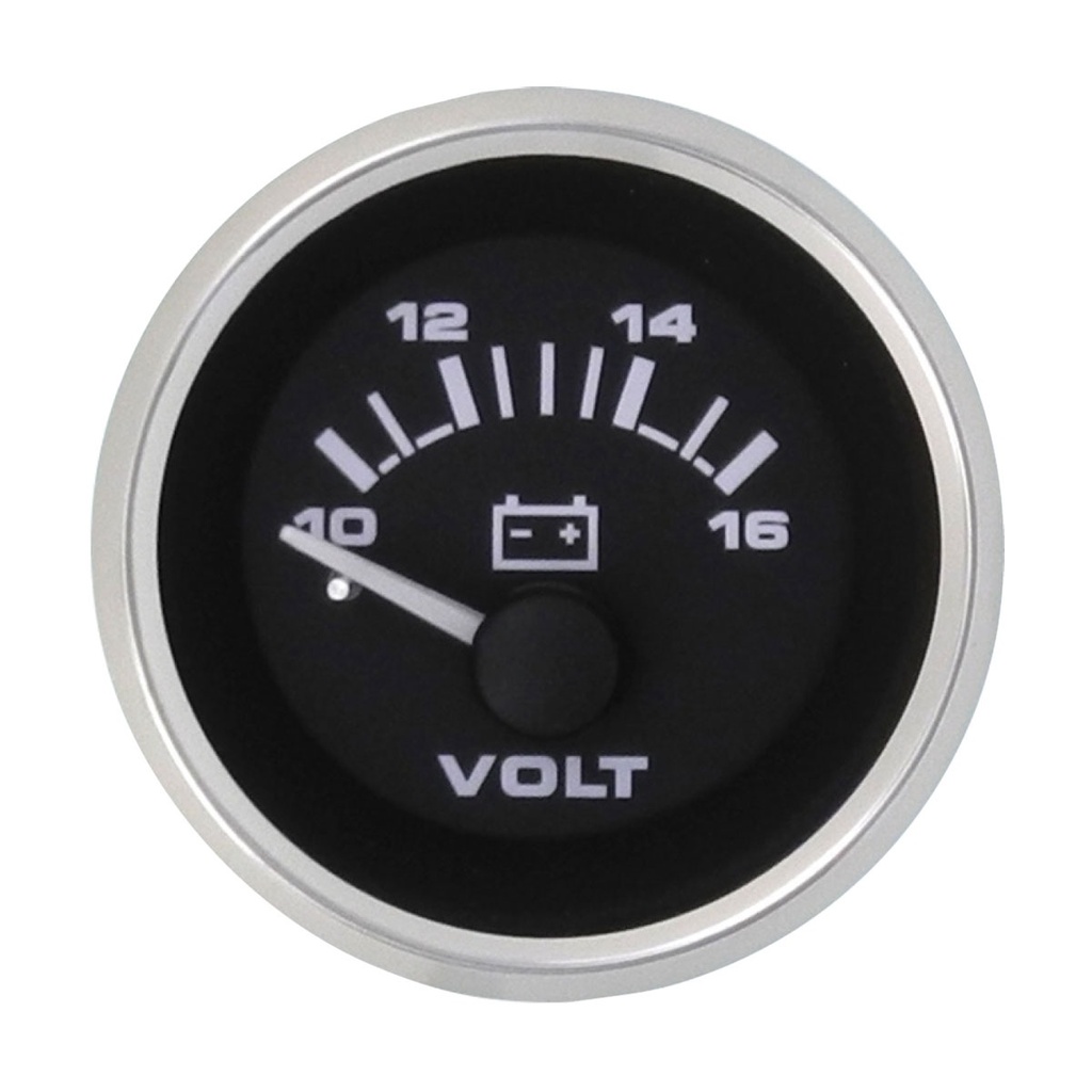 [112384-BLA] VEETHREE PREMIER PRO S/S TRIM GAUGE VOLTMETER (112384)
