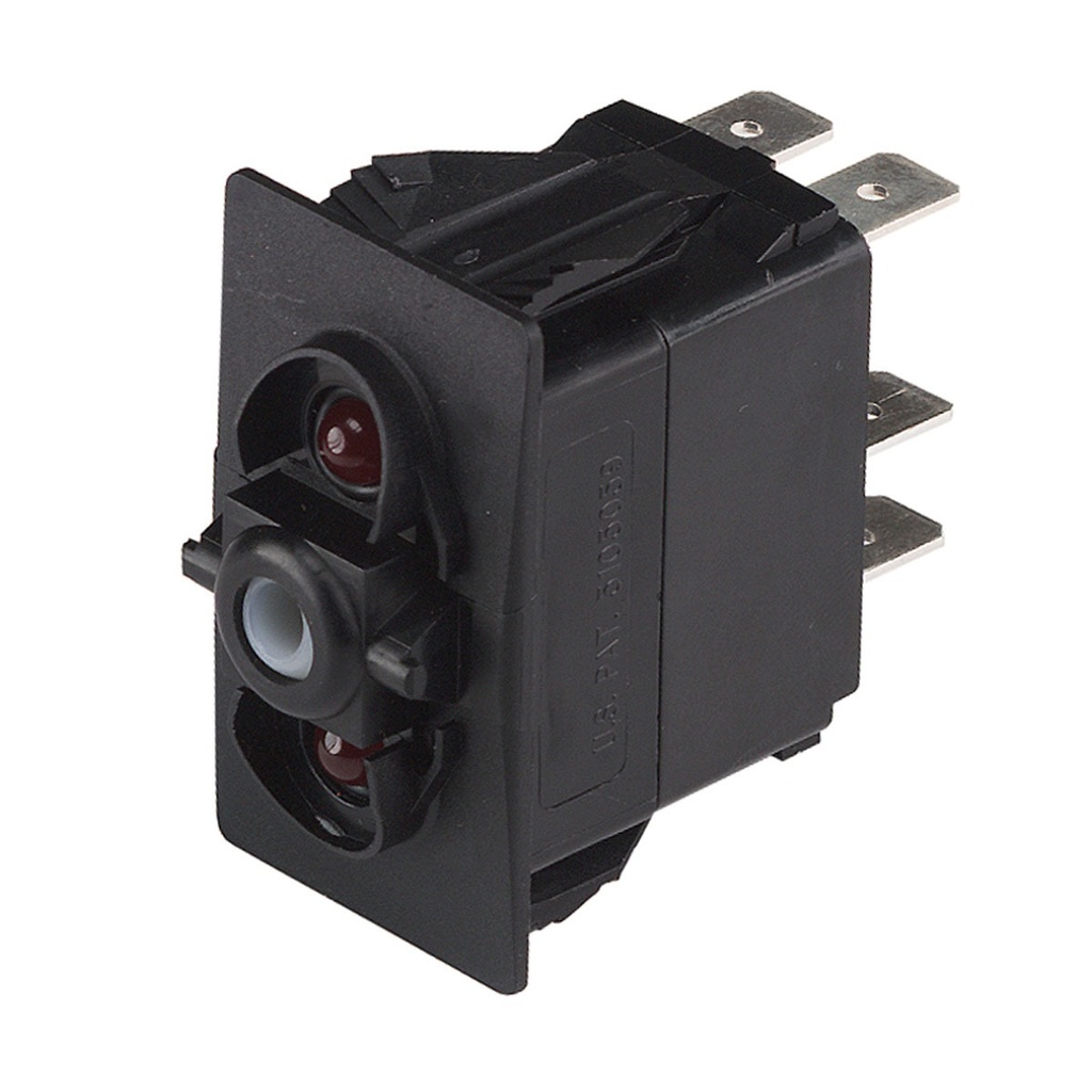 [112838-BLA] CZONE ROCKER SWITCH ONLY (ON)-OFF-(ON) RED (112838)