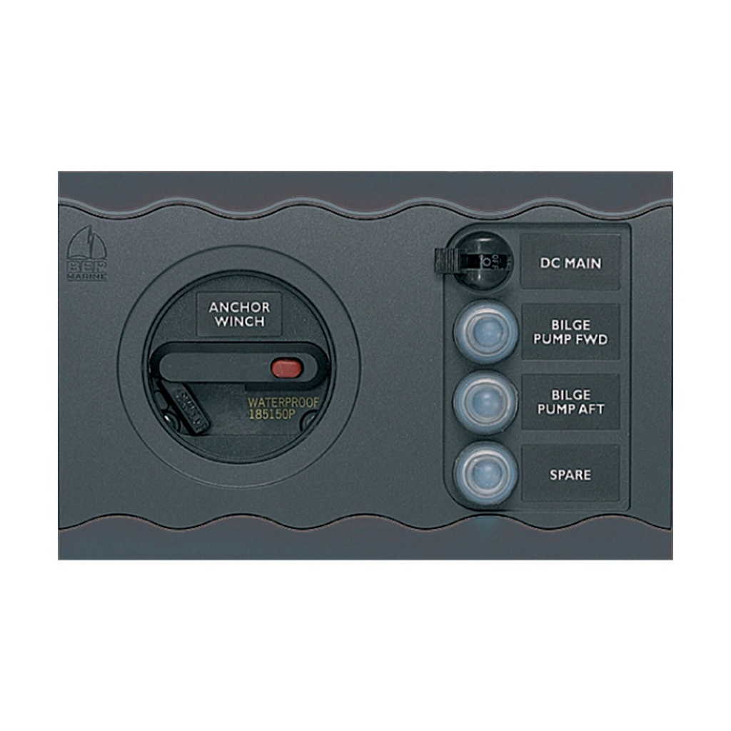 [113026-BLA] BEP CONTOUR DC CIRCUIT BREAKER PANEL 5 WAY (113026)