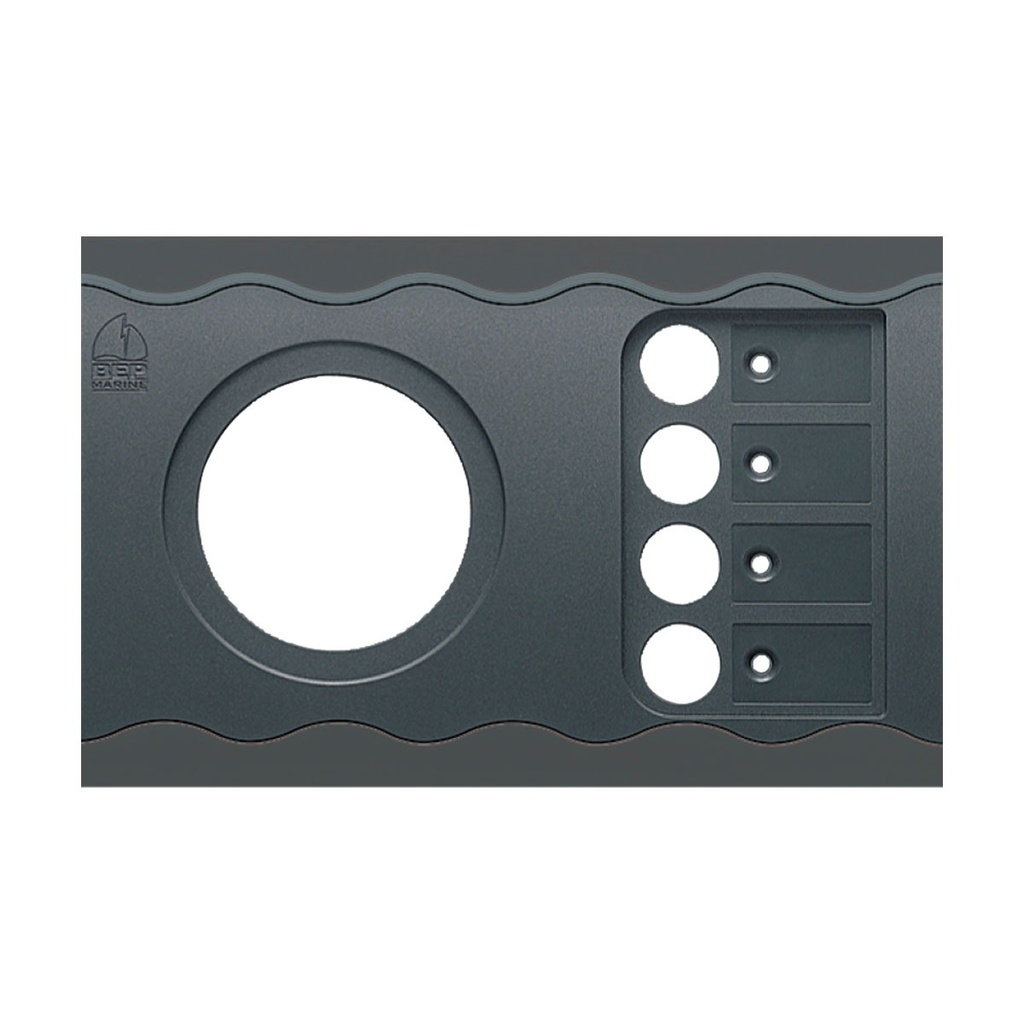 [113052-BLA] BEP CONTOUR CONNECT KITSET PANEL 1 SWITCH 4 CIRCUIT BREAKER (113052)