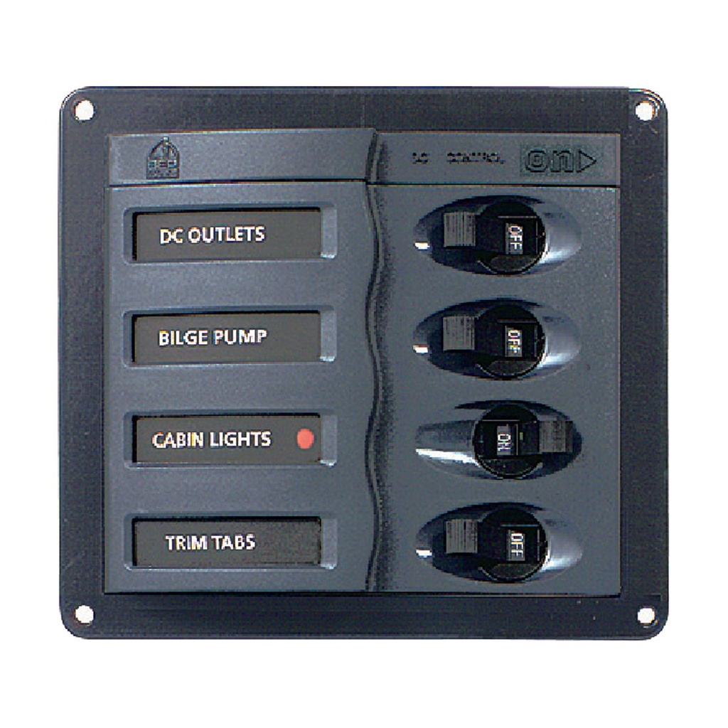 [113140-BLA] BEP DC CIRCUIT BREAKER PANEL 4CB 12-24V (113140)