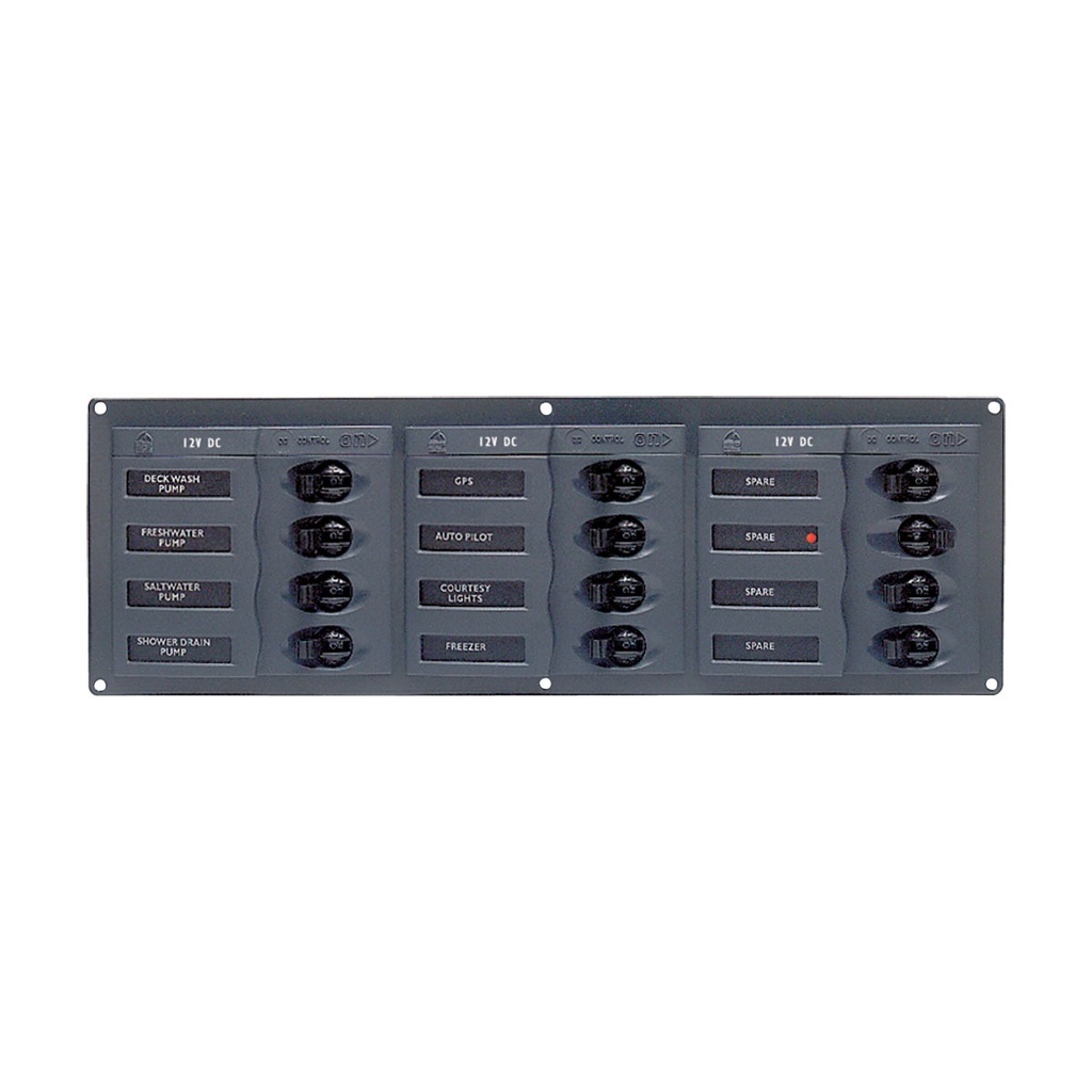 [113151-BLA] BEP DC CIRCUIT BREAKER PANEL 12CB HORIZONTAL NO METER (113151)