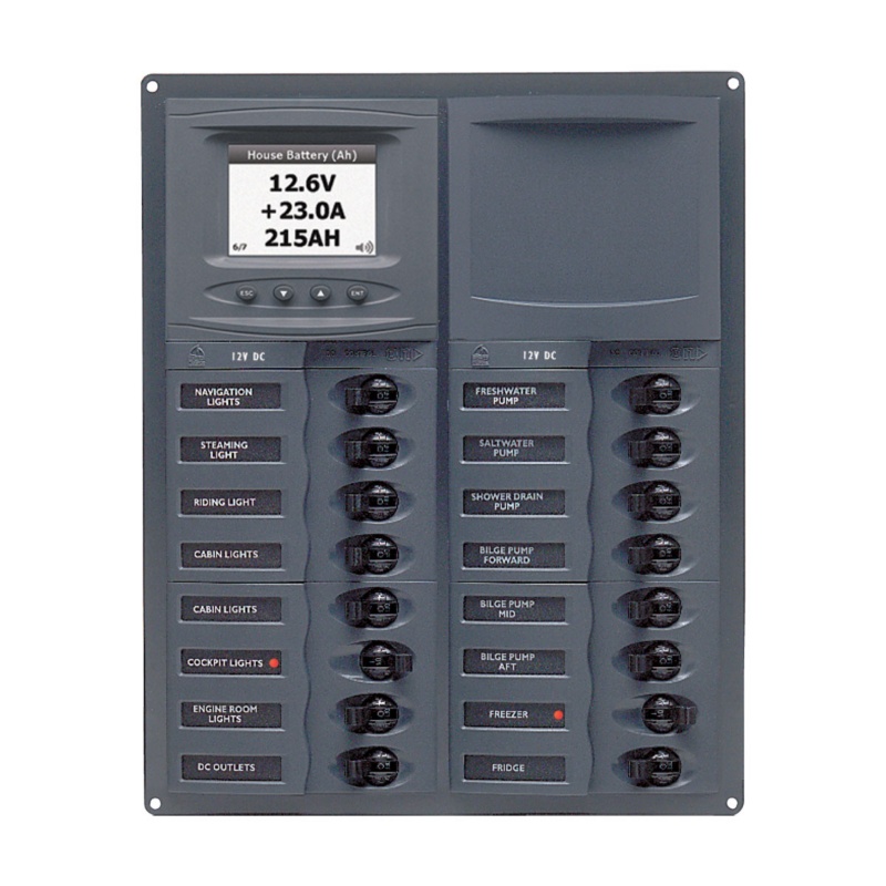 [113158-BLA] BEP DC CIRCUIT BREAKER PANEL 16CB 12-24V DIGITAL (113158)