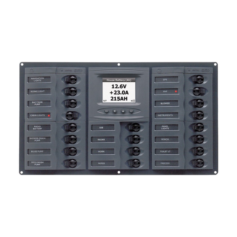 [113166-BLA] BEP DC CIRCUIT BREAKER PANEL 20CB 12-24V DIGITAL (113166)