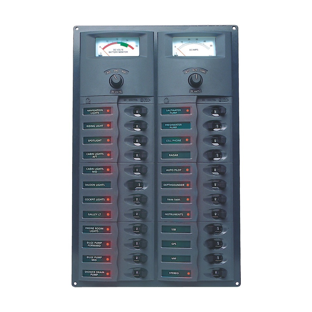 [113192-BLA] BEP DC CIRCUIT BREAKER PANEL 24CB 24V ANALOG (113192)