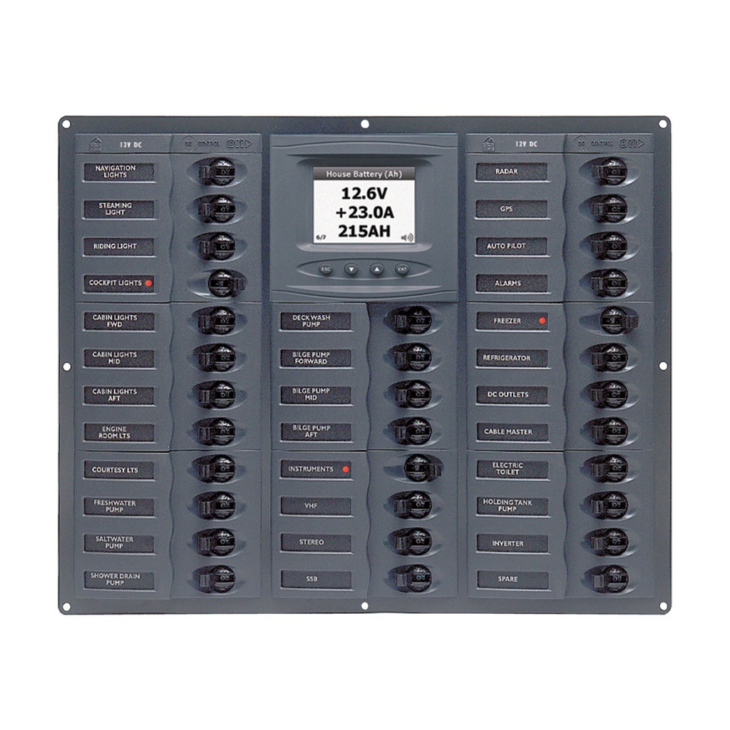 [113210-BLA] BEP MILLENNIUM DC CIRCUIT BREAKER PANEL 32CB 12-24V DIGITAL (113210)