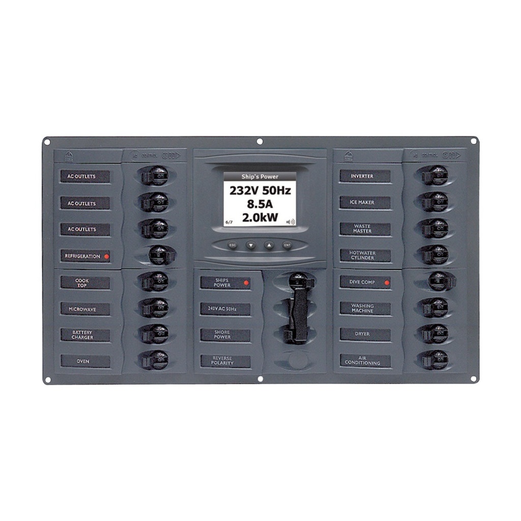 [113234-BLA] BEP AC CIRCUIT BREAKER PANEL 16CB AC DIGITAL (113234)