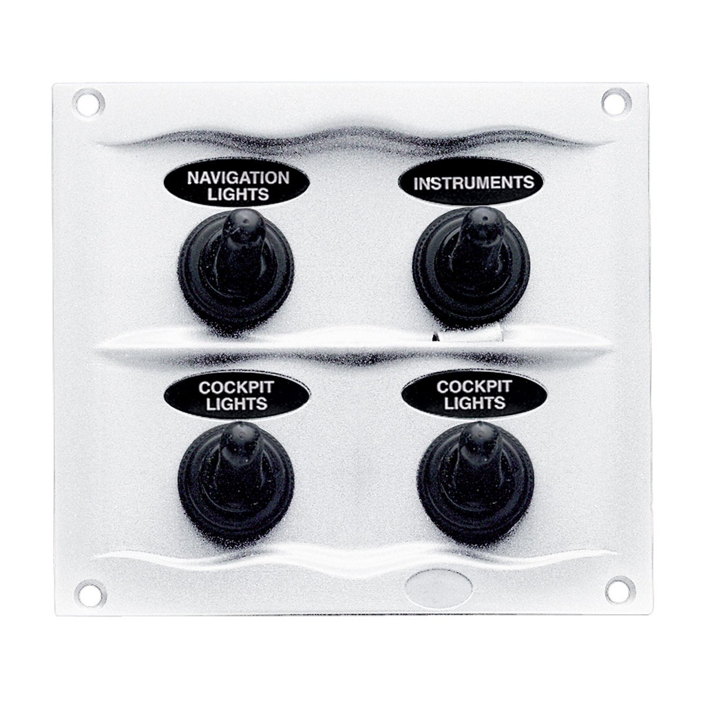 [113241-BLA] BEP WATERPROOF SWITCH PANEL 4 POSITION WHITE (113241)