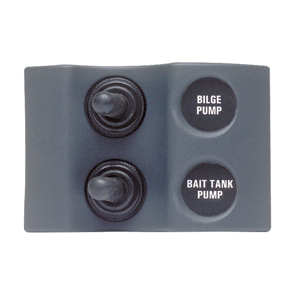 [113280-BLA] BEP MICRO SERIES SWITCH PANEL 2 POSITION BLACK (113280)