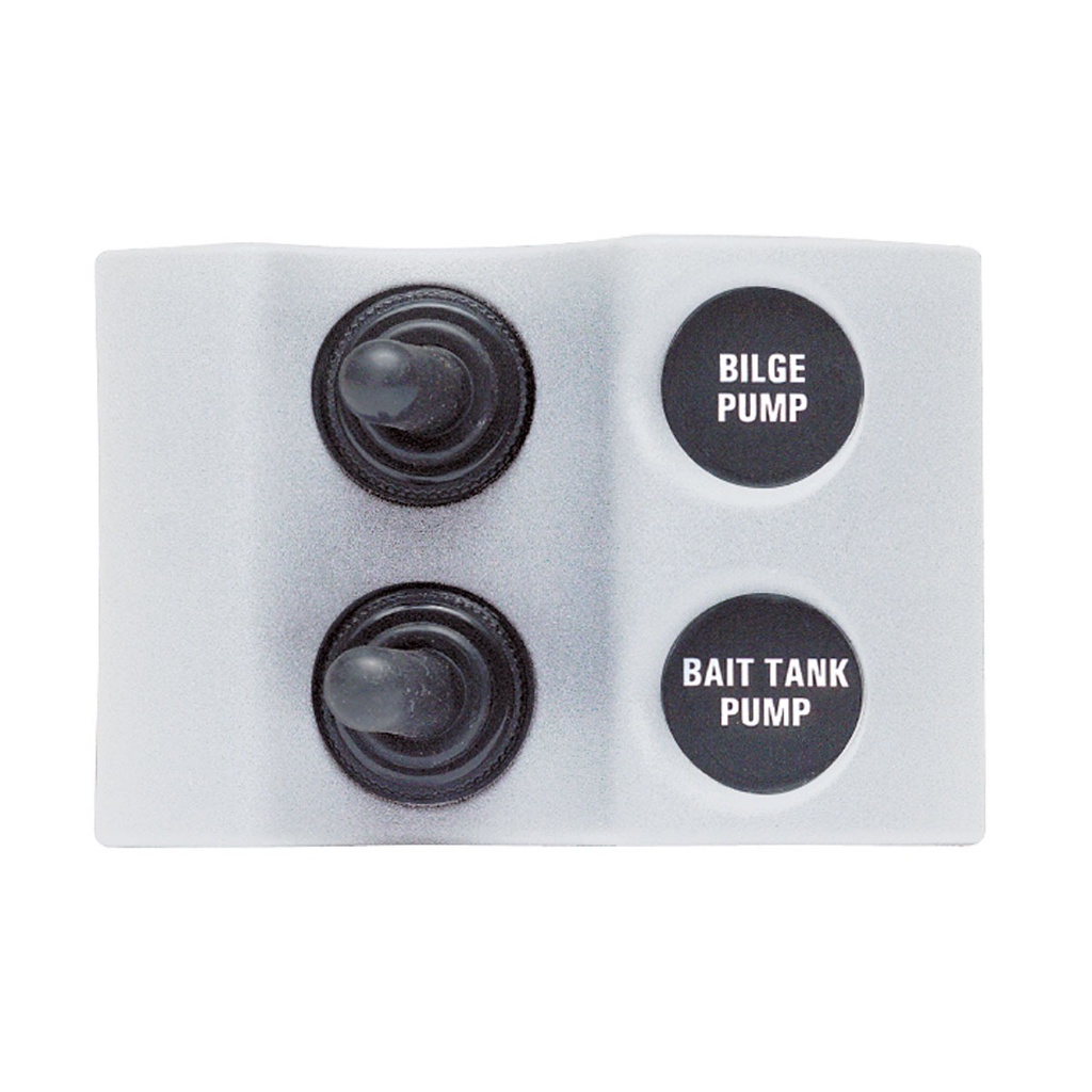 [113282-BLA] BEP MICRO SERIES SWITCH PANEL 2 POSITION WHITE (113282)