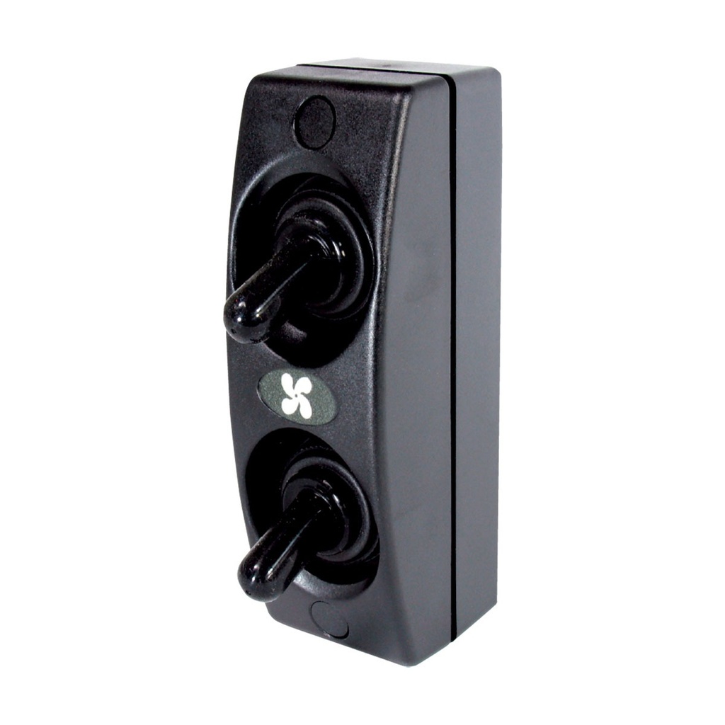 [113305-BLA] BEP CONTOUR EXTERNAL SWITCH PANEL 2 WAY (113305)
