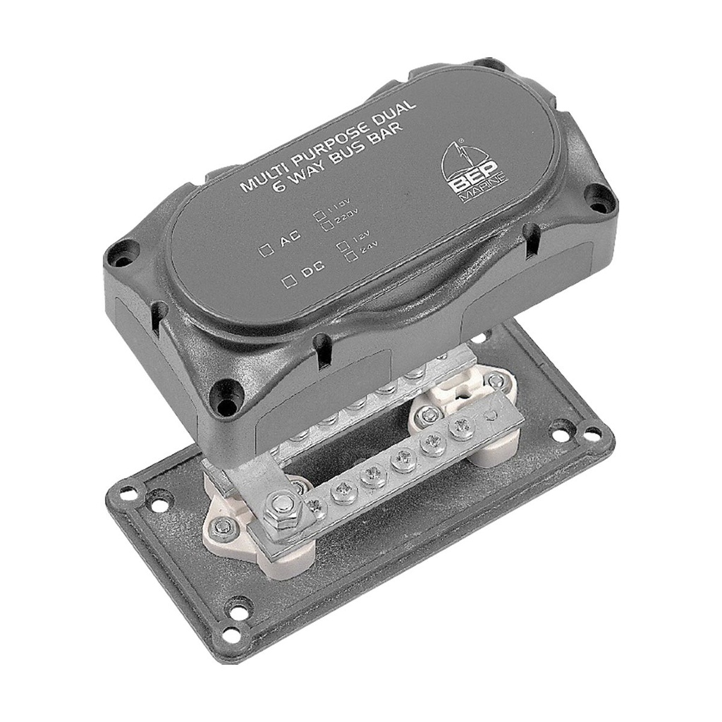[113508-BLA] BEP BUS BAR DUAL 6 WAY (113508)