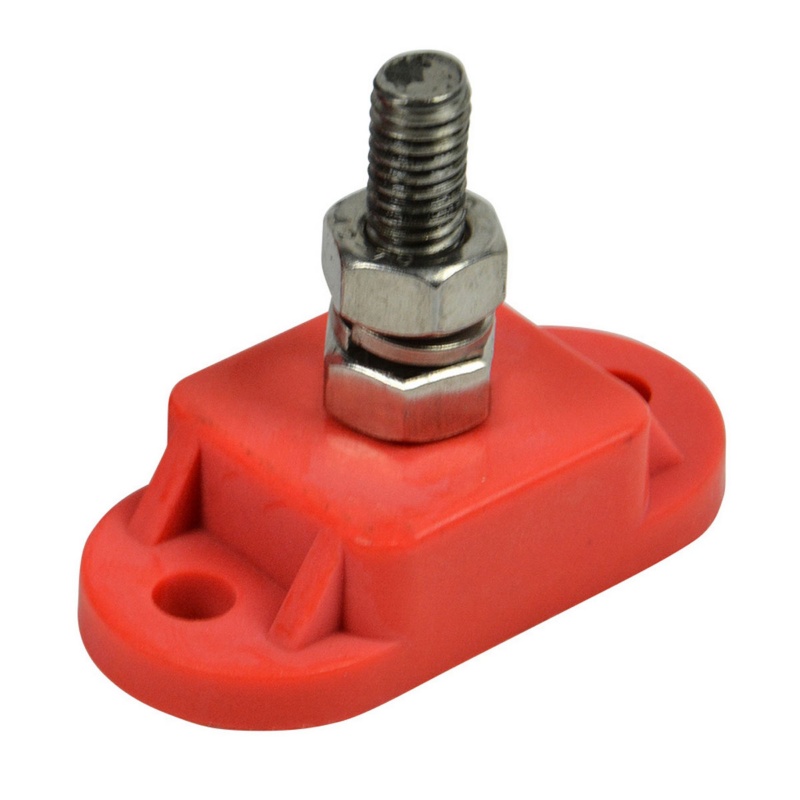 [113515-BLA] BEP INSULATED POWER STUD 6MM RED (113515)