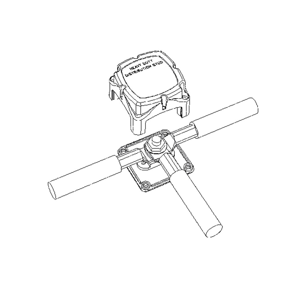 [113558-BLA] BEP CONTOUR 10MM DISTRIBUTION STUD SINGLE (113558)