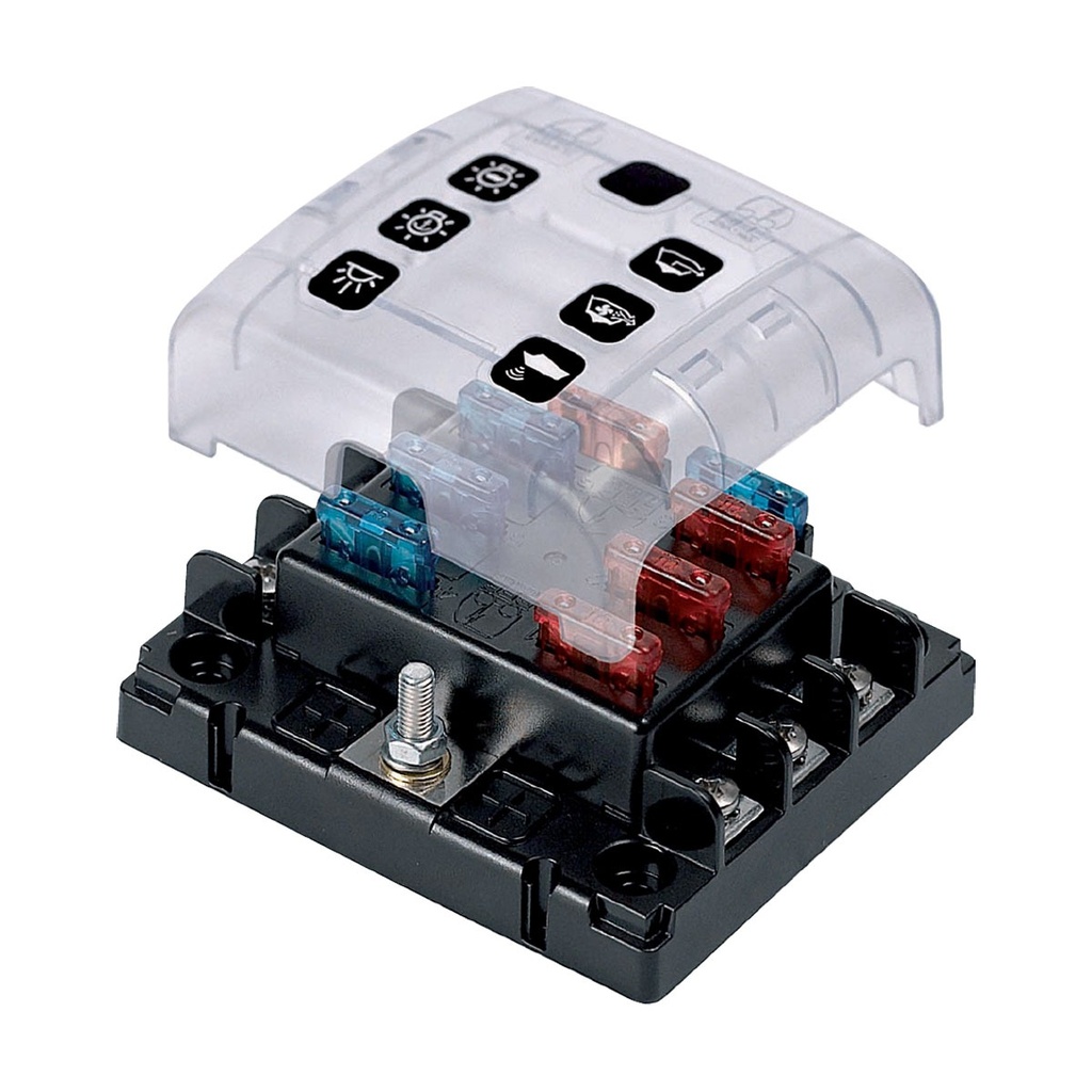 [113632-BLA] BEP ATC 6 WAY FUSE HOLDER & COVER SCREW TERMINALS (113632)
