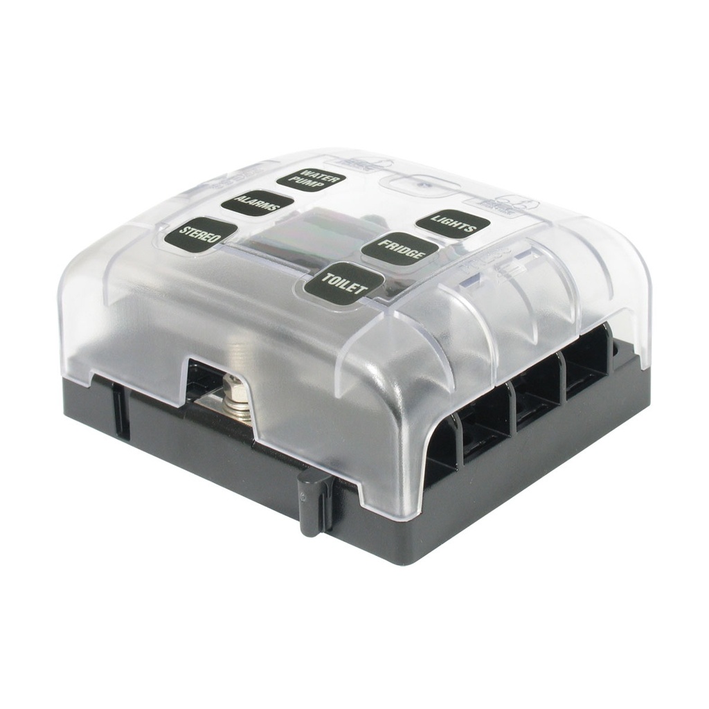 [113633-BLA] BEP ATC 6 WAY FUSE HOLDER & COVER QUICK CONNECT TERMINALS (113633)