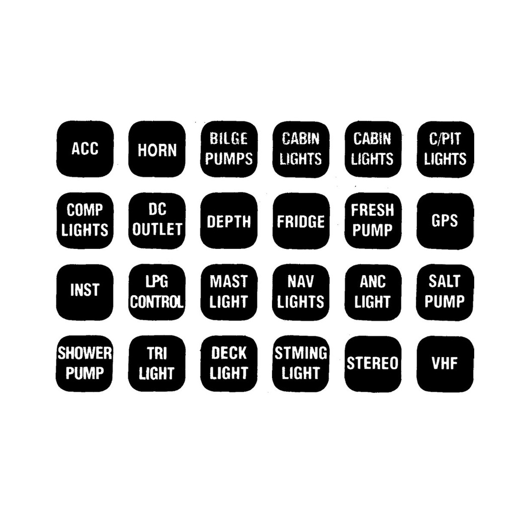 [113715-BLA] BEP CONTOUR INTERIOR SERIES LABEL SET SET-1000 (113715)