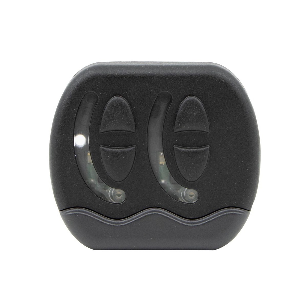 [113761-BLA] BEP CONTOUR GENII SWITCH PANEL 2 POSITION GREY FUSED (113761)